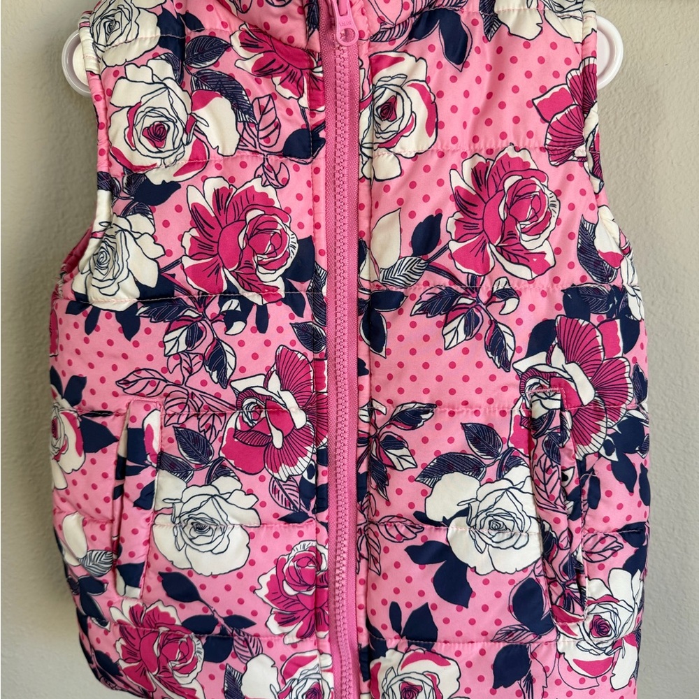 Crown & Ivy Kids Pink Floral Vest